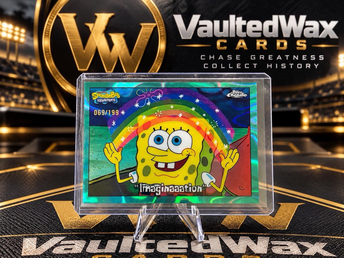 2025 Topps Chrome SpongeBob 25 #64 Imagination Serial /199 2025 Topps Chrome SpongeBob 25 #64 Imagination Serial /199