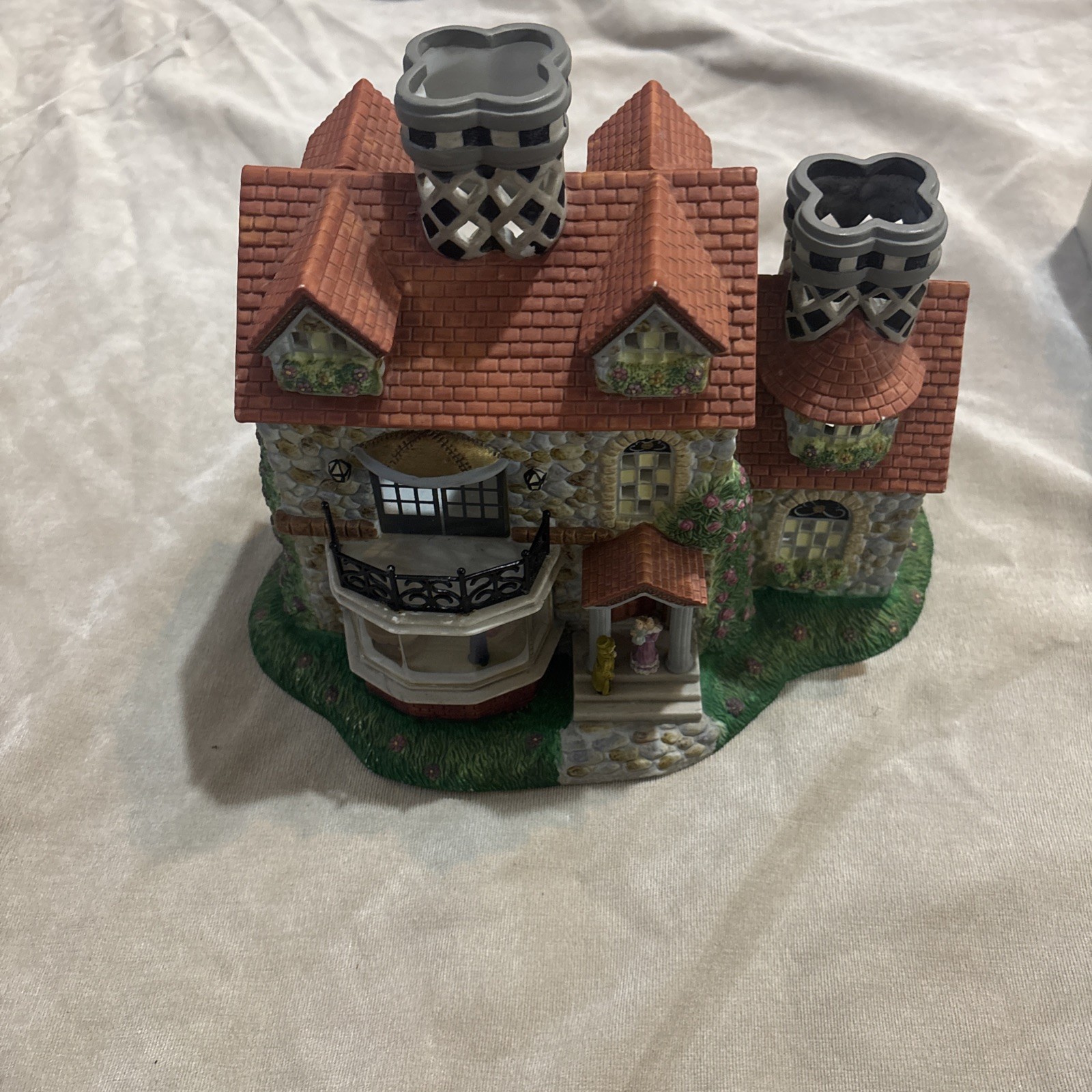 Partylite Olde World Village #3 The Bristol House Tealight Candle Holder Vintage