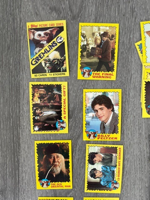 1984 Topps Gremlins Complete Set 1-82 No Stickers + Gremlins Wax Pack