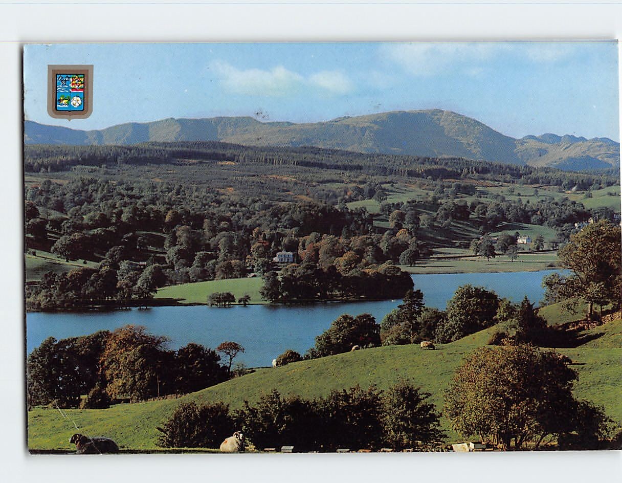 Postcard Looking across Esthwaite England
