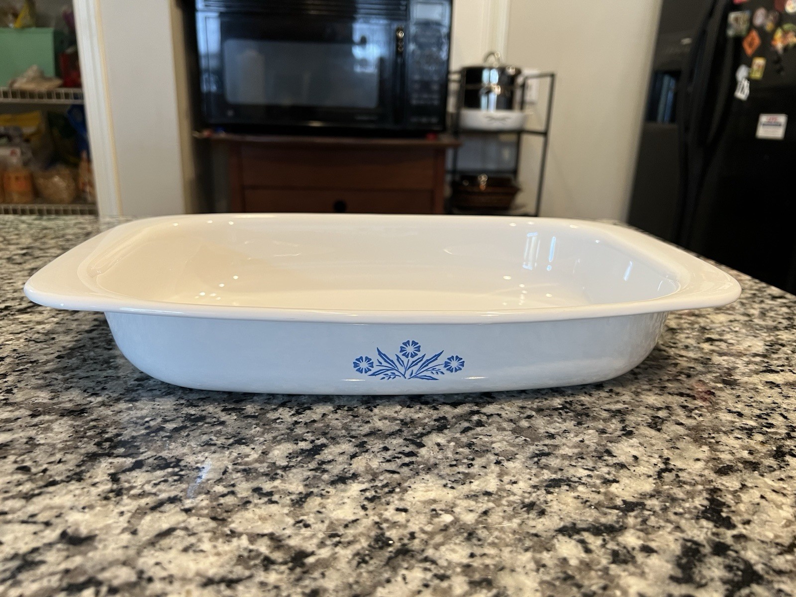 Vintage Corning Ware Open Roaster Blue Cornflower
