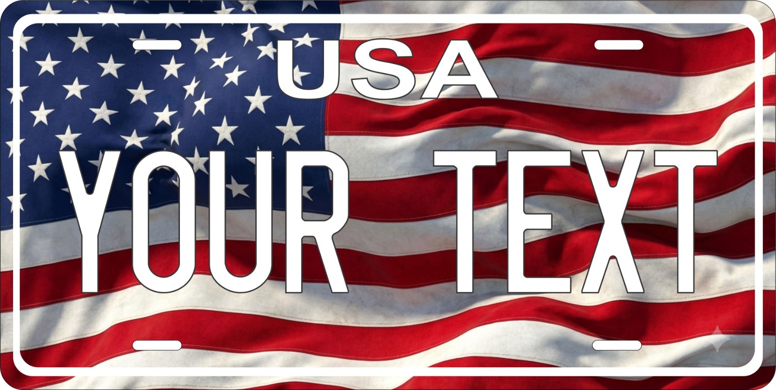 USA American Flag - Personalized Novelty Plate Auto Bike Motorcycle USA American Flag - Personalized Novelty Plate Auto Bike Motorcycle