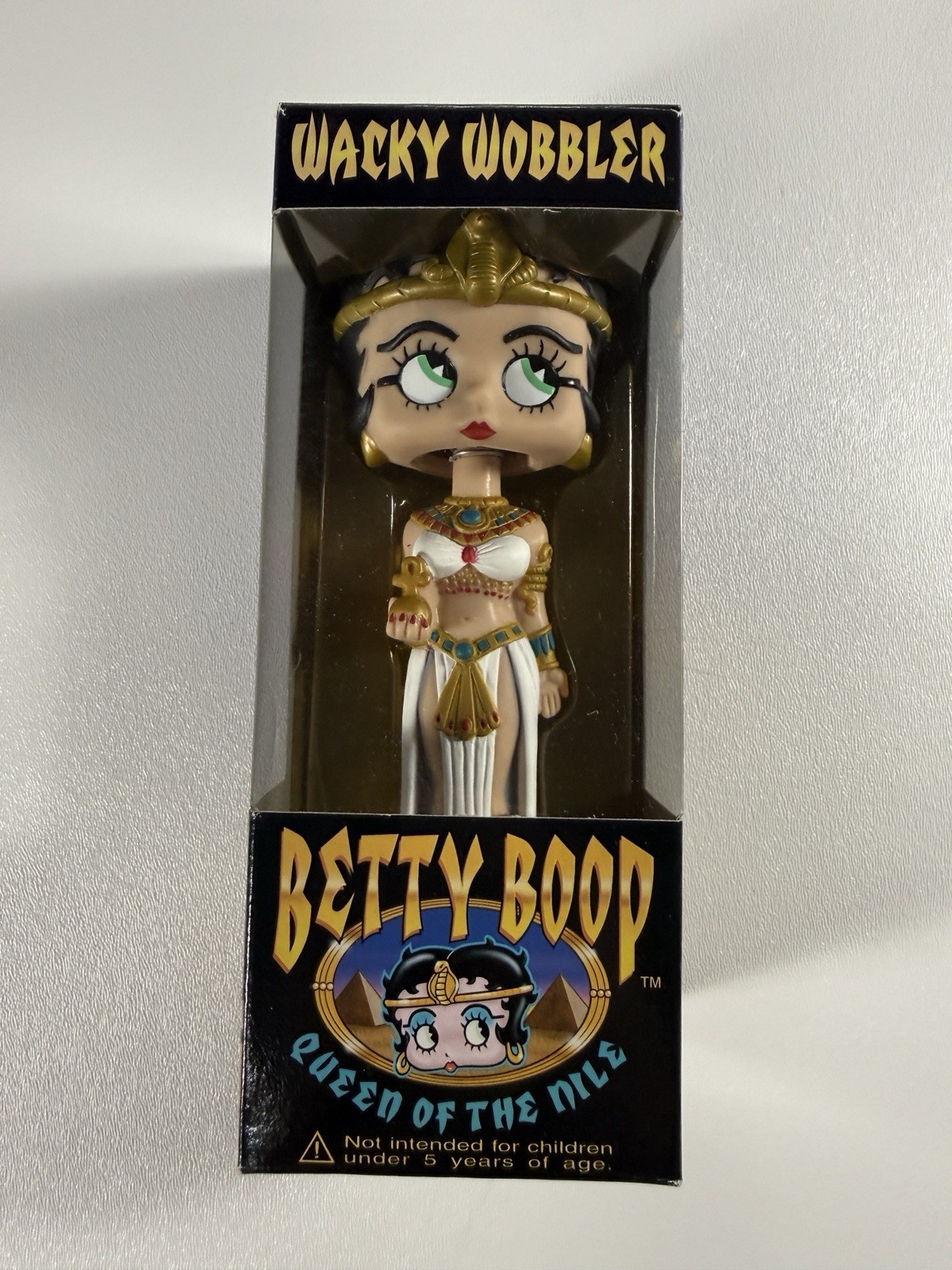VTG 2003 Funko Betty Boop Queen of the Nile Wacky Wobbler Bobblehead Boxed READ