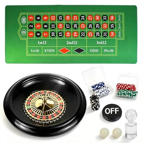 Casino Night Complete Game Set Include 16'' Green Roulette Wheel 35 Casino Night Complete Game Set Include 16'' Green Roulette Wheel 35