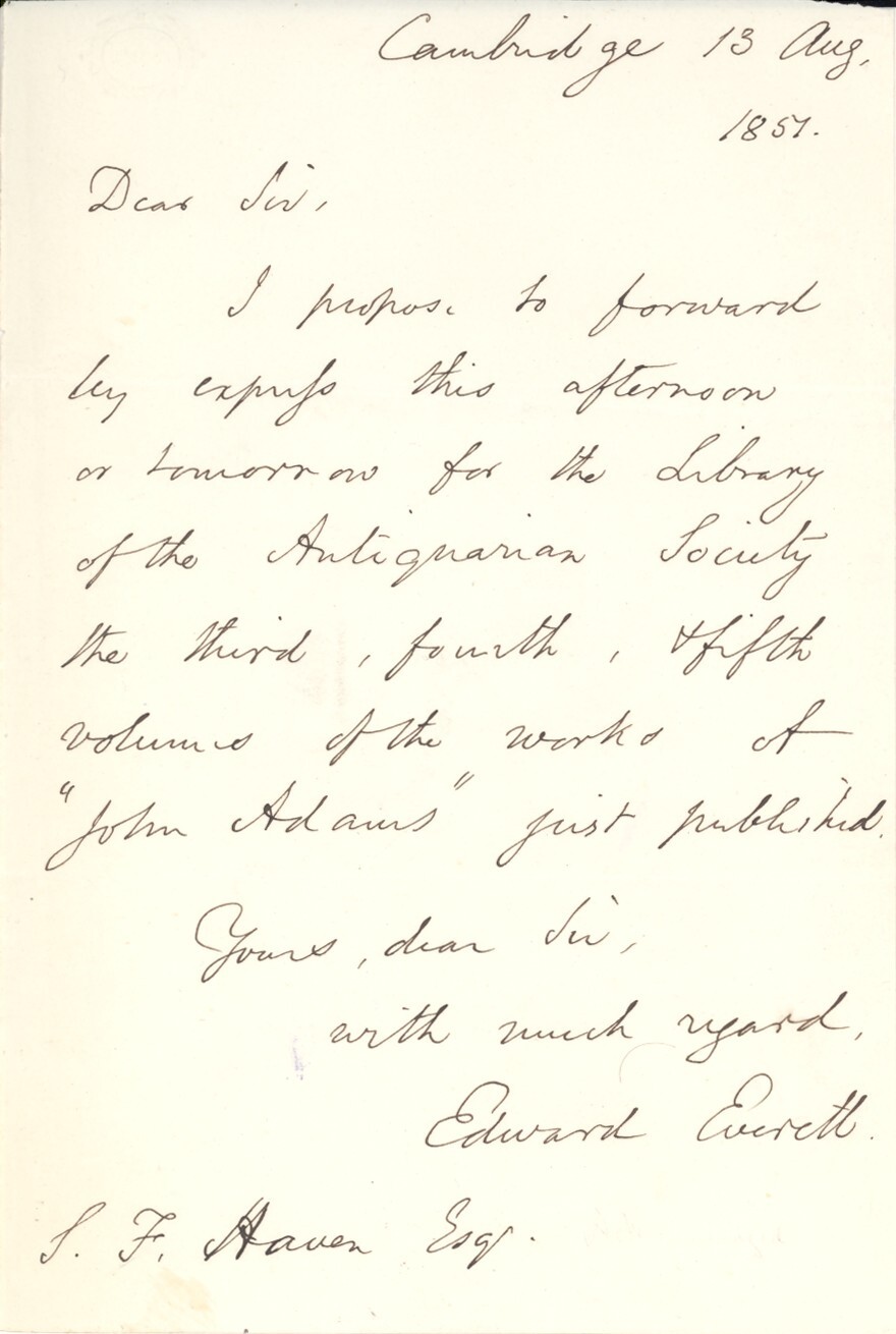 Edward Everett ALS & DS - JSA