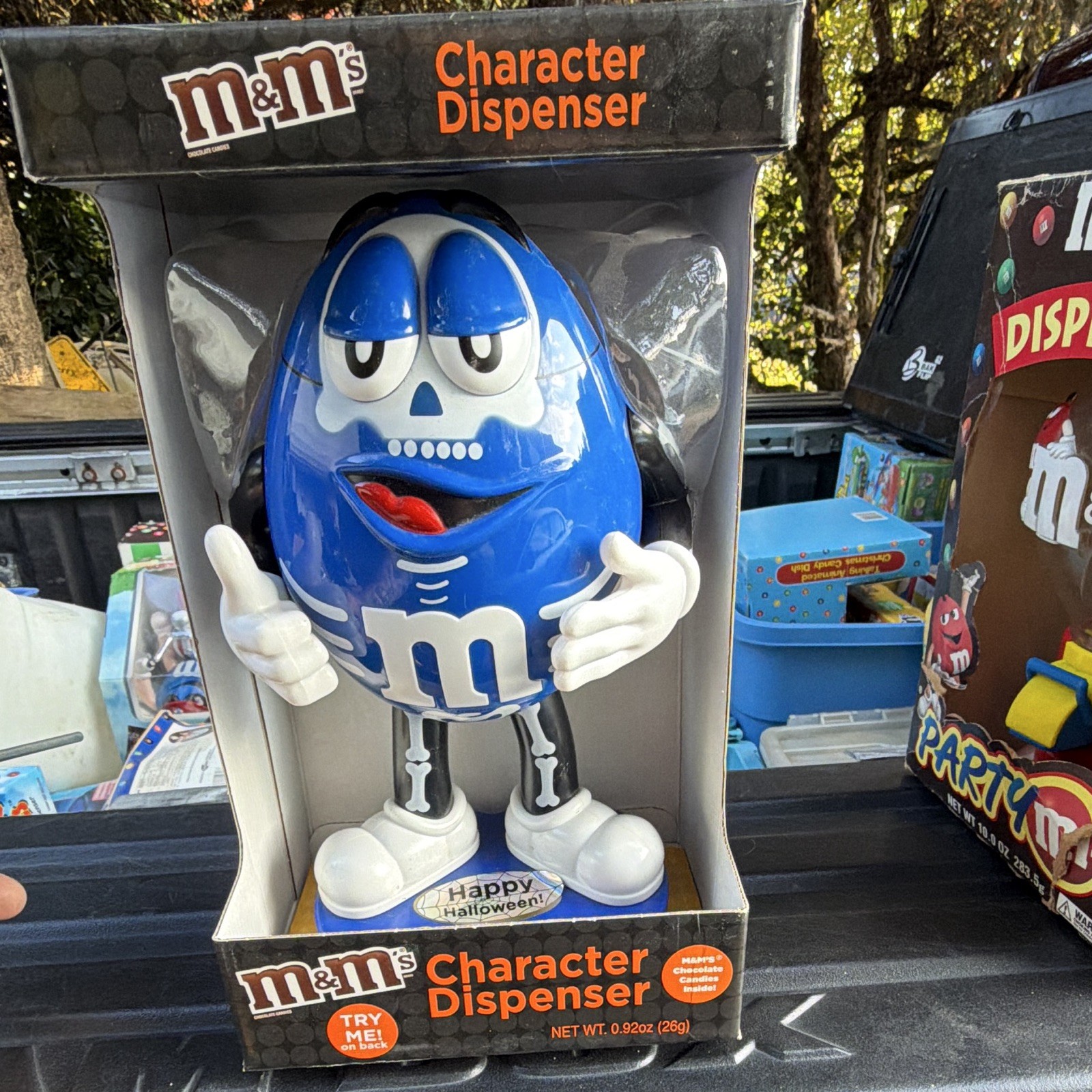 M&M\'s Happy Halloween Blue Character Candy Dispenser - Blue White
