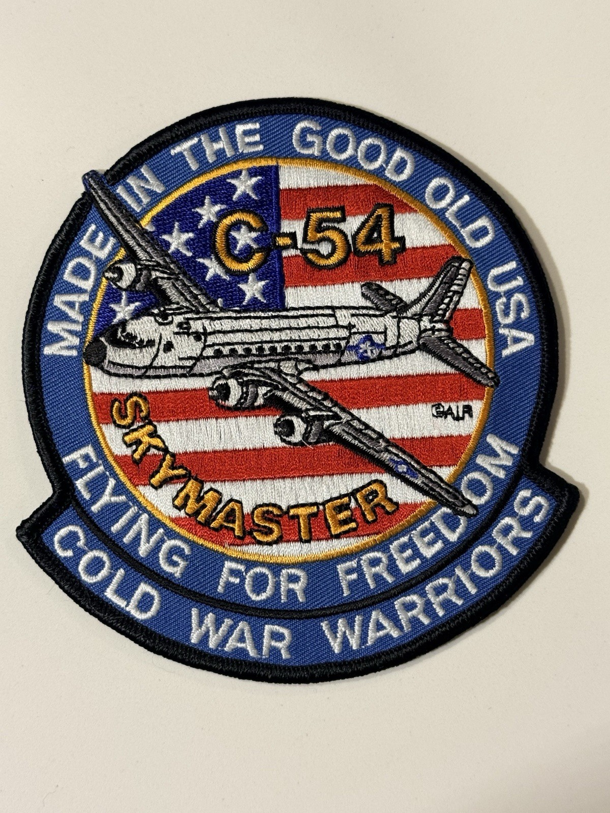 USAF Douglas C-54 Skymaster - MADE IN THE USA “COLD WAR WARRIORS” MILITARY PATCH
