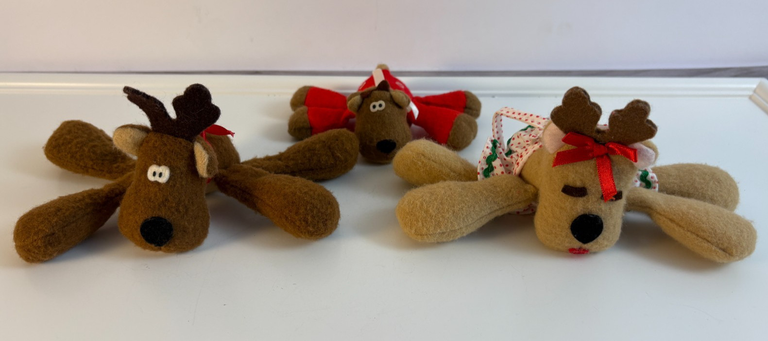 Vintage Hallmark Rodney & Rhonda Reindeer Stuffed Plush Animals Christmas 80s...