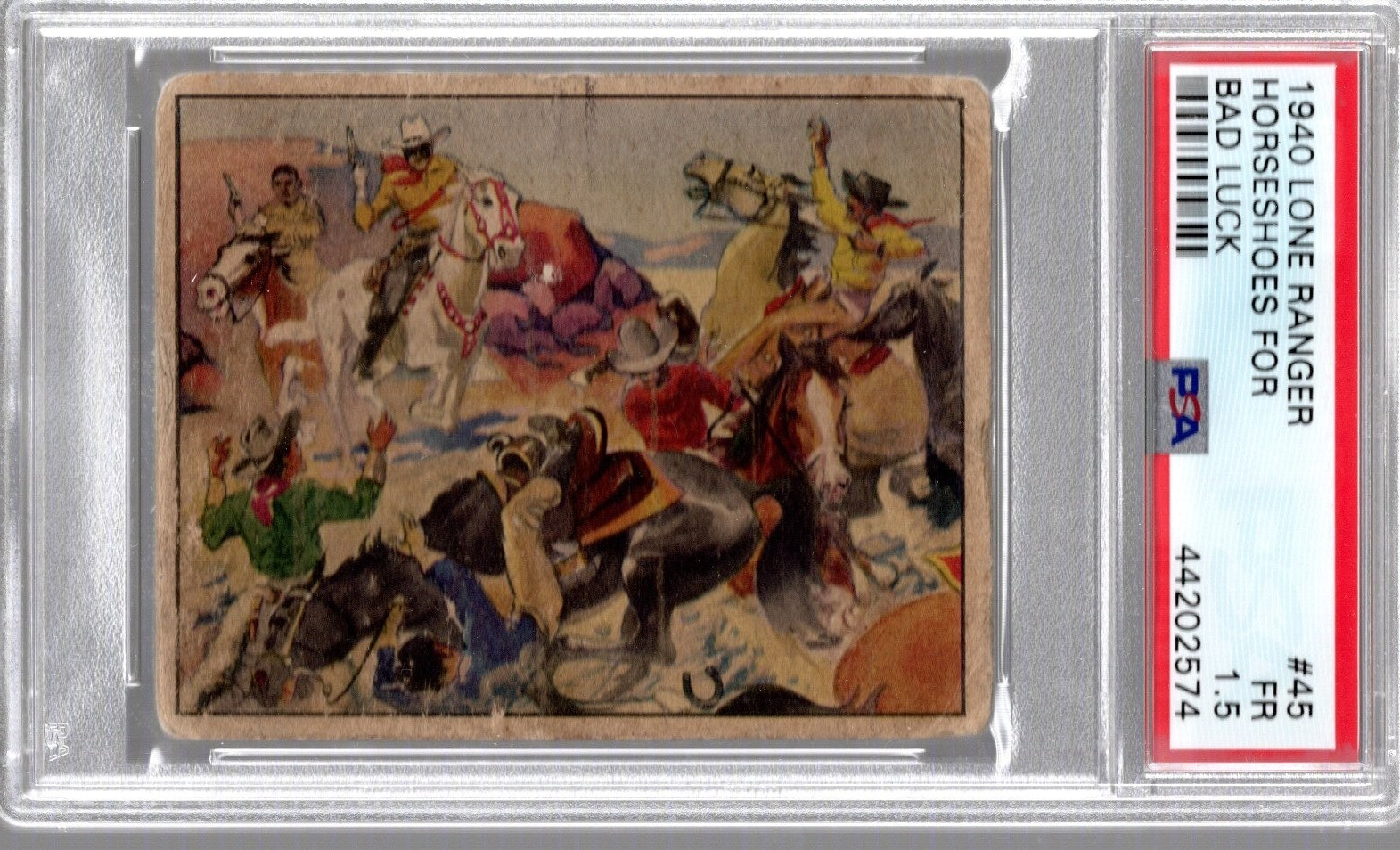 Lone Ranger 1940 Gum #45 Horsehoes for Back Luck PSA 1.5