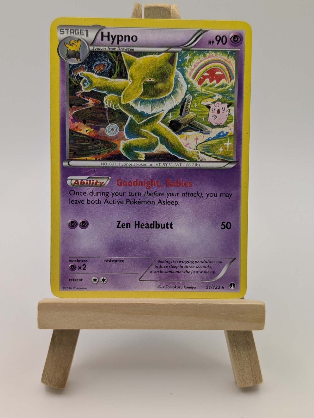 Hypno 51/122 Rare BREAKpoint Pokemon LP Hypno 51/122 Rare BREAKpoint Pokemon LP