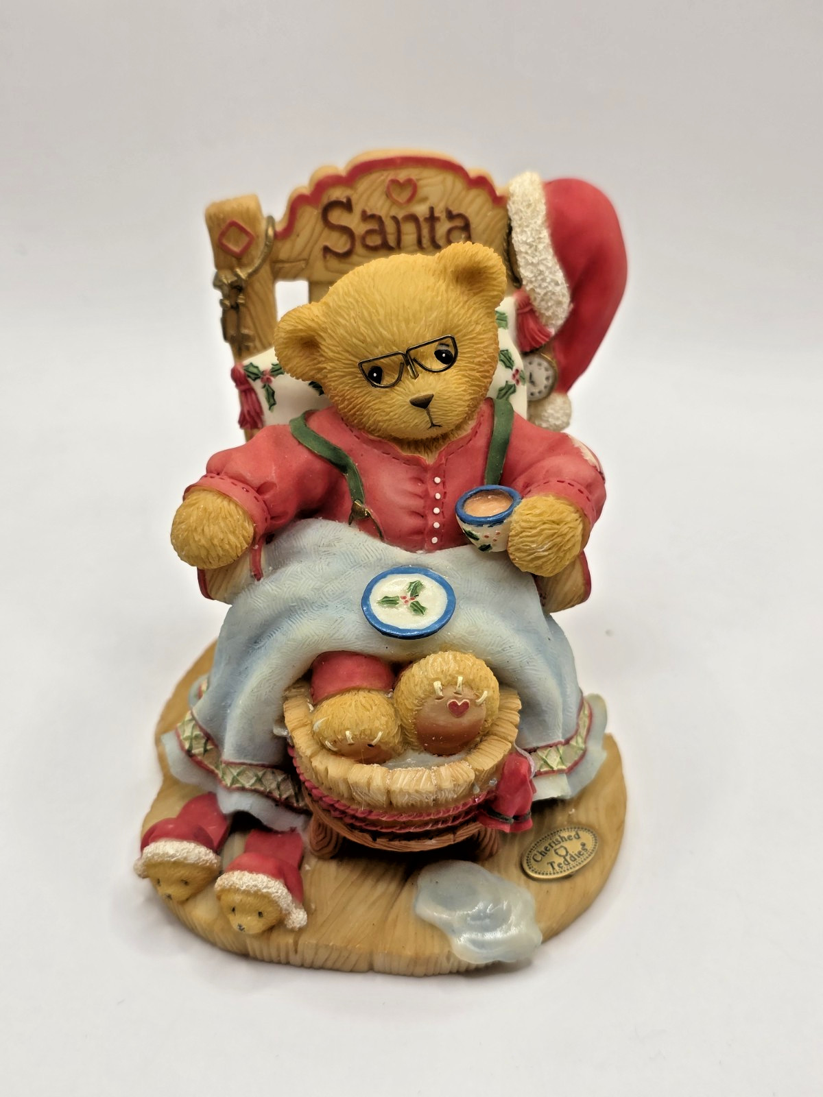 Cherished Teddies Vintage 1998 Resin Figurine 8RR6/438 Santa Little Holiday R&R Cherished Teddies Vintage 1998 Resin Figurine 8RR6/438 Santa Little Holiday R&R