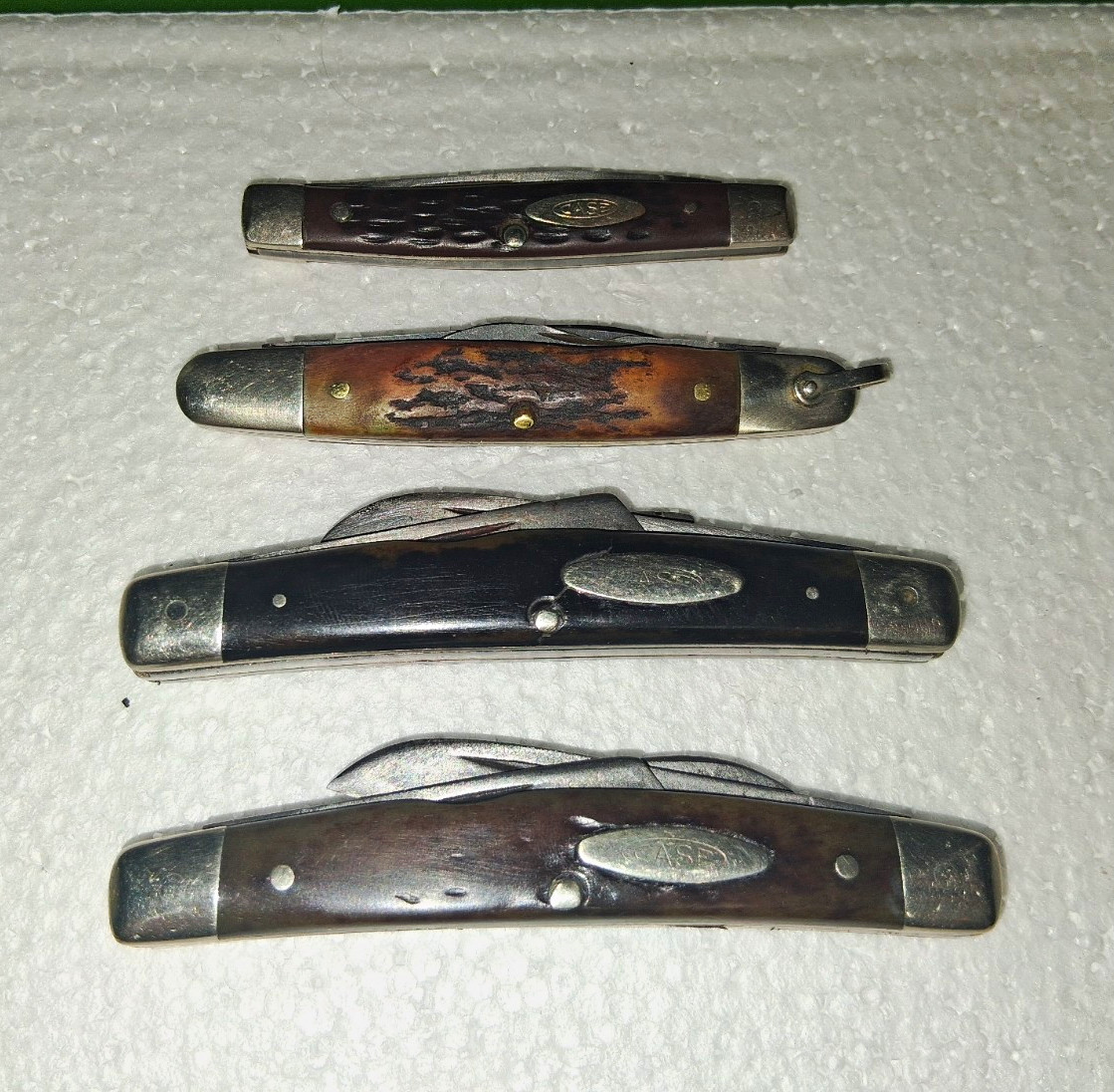 Lot Of Case XX Vintage Folding Knives In Varies Conditions