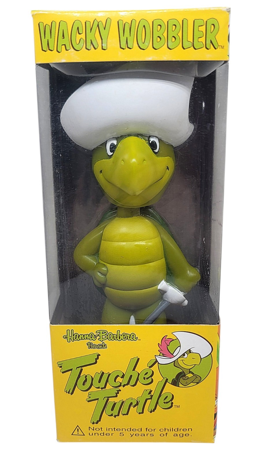 NEW Vtg 2005 Funko Touche Turtle Wacky Wobbler Bobblehead Hanna Barbera NIB NEW Vtg 2005 Funko Touche Turtle Wacky Wobbler Bobblehead Hanna Barbera NIB