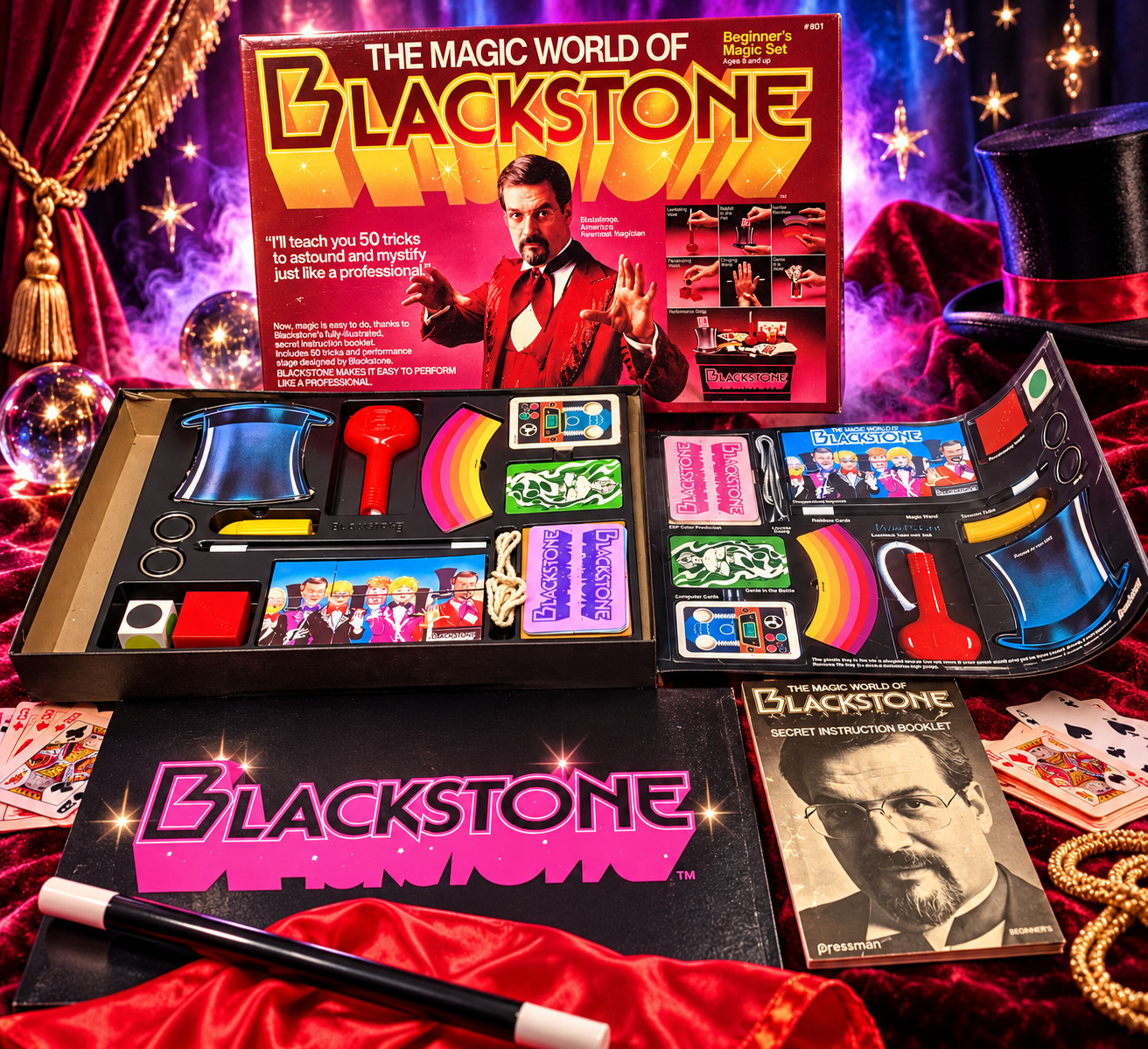 Vintage 1983 Blackstone Magic World Beginner's Magic Set #801 Pressman