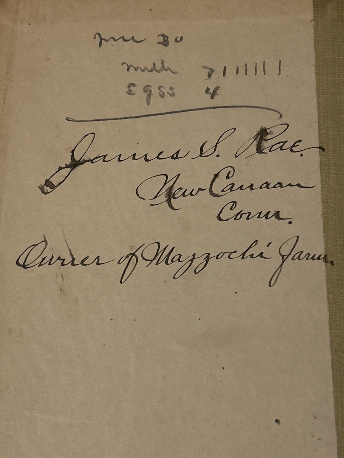 Antique 1908–1913 Connecticut Handwritten Farm & Land Account Ledger New Canaan