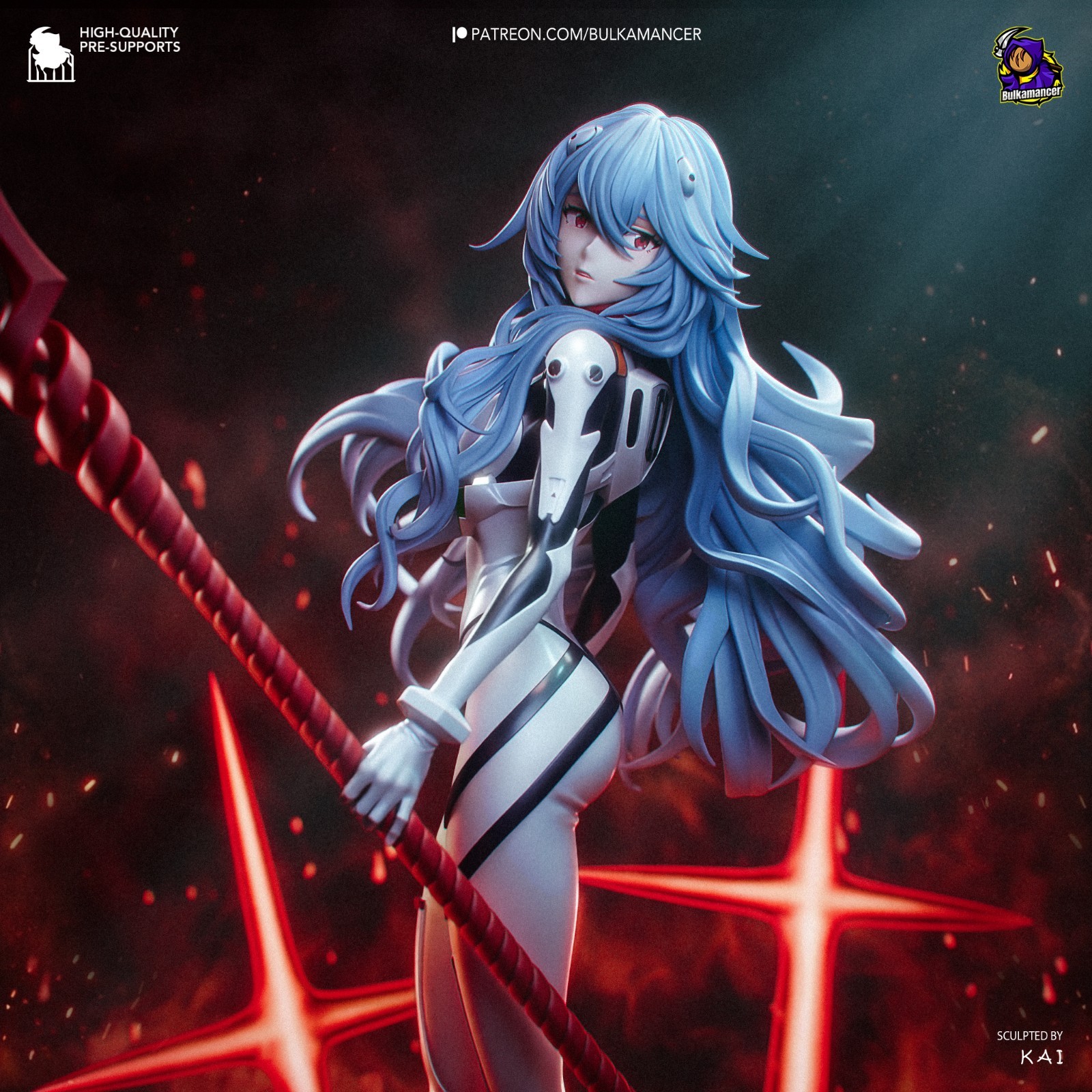 1:8 Rei Ayanami Evangelion UNPAINTED High Quality Garage Kit