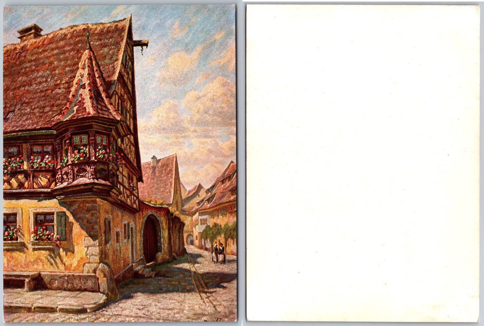 Continental Village Street Architecture Postcard