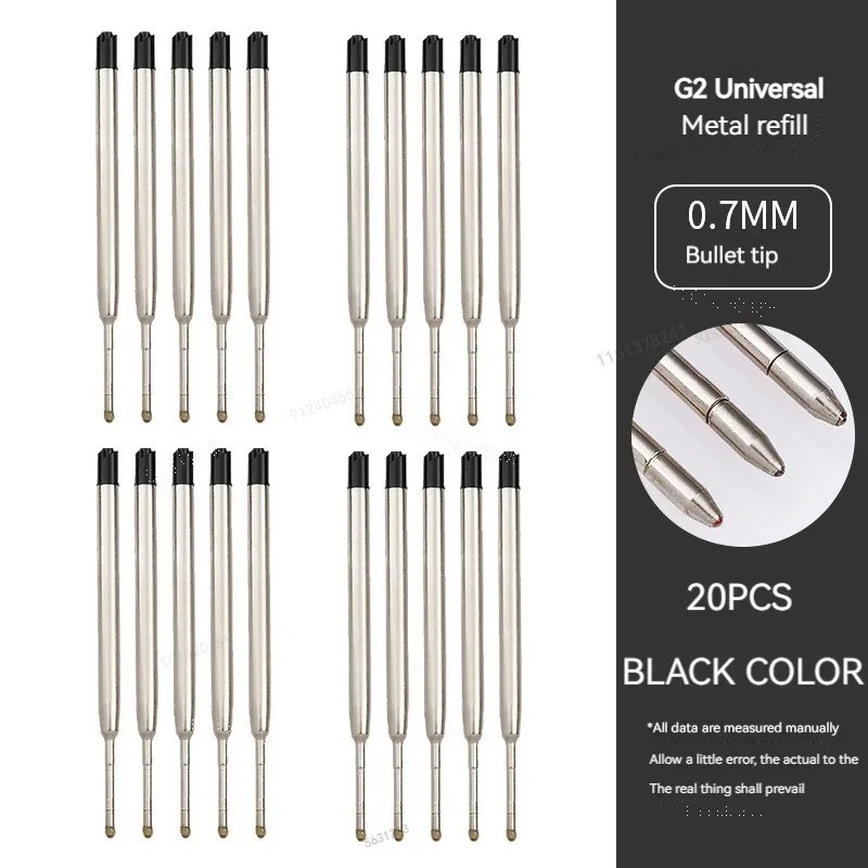 10Pc Ballpoint Pen Refills Black Ink 1mm Medium Tip Parker Style