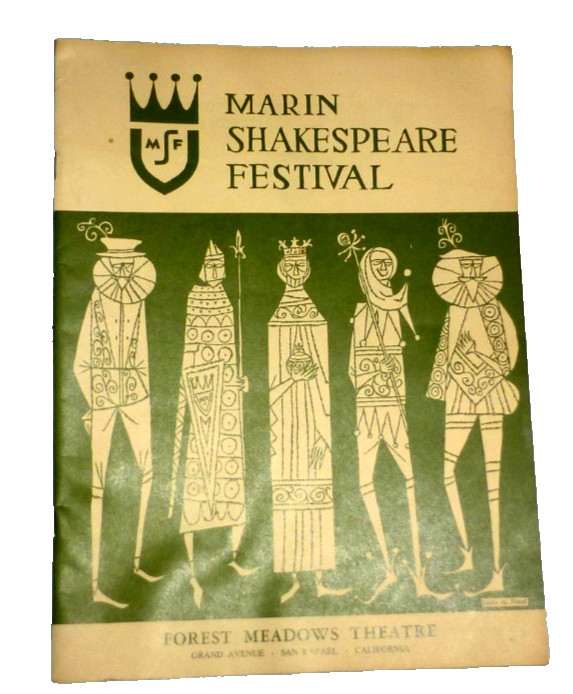 VINTAGE PUBLICATION MARIN SHAKESPEARE FESTIVAL SAN RAFAEL CALIFORNIA 1967 VINTAGE PUBLICATION MARIN SHAKESPEARE FESTIVAL SAN RAFAEL CALIFORNIA 1967