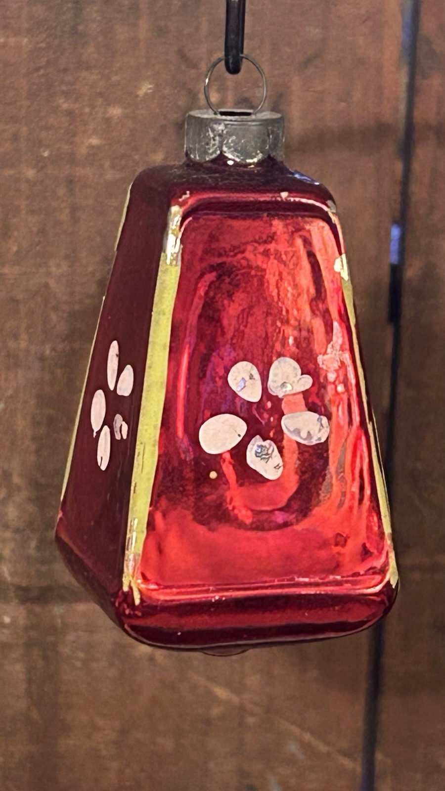 Vintage Corning Flat Lantern Daisy Mercury Glass Christmas Ornament-Very Rare 3” Vintage Corning Flat Lantern Daisy Mercury Glass Christmas Ornament-Very Rare 3”
