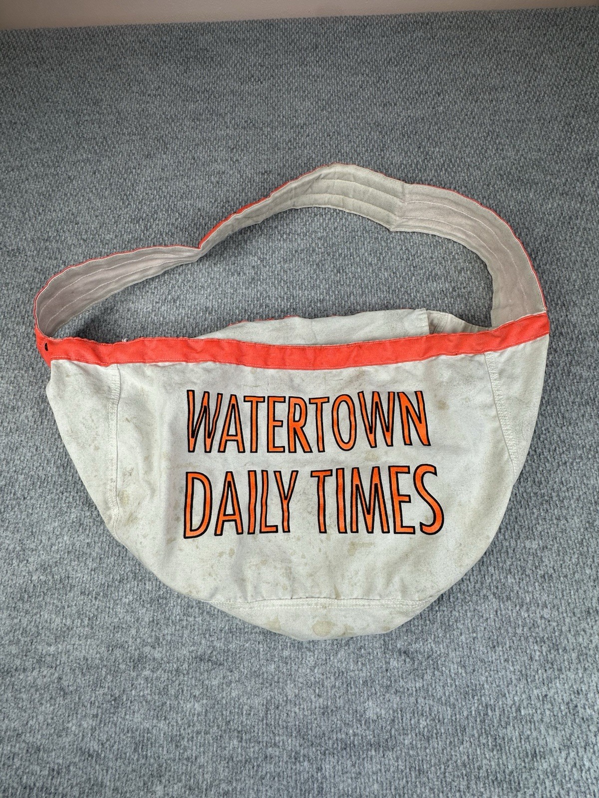 Vintage Watertown Daily Times Newspaper Carrier Canvas Delivery Bag Vintage Watertown Daily Times Newspaper Carrier Canvas Delivery Bag