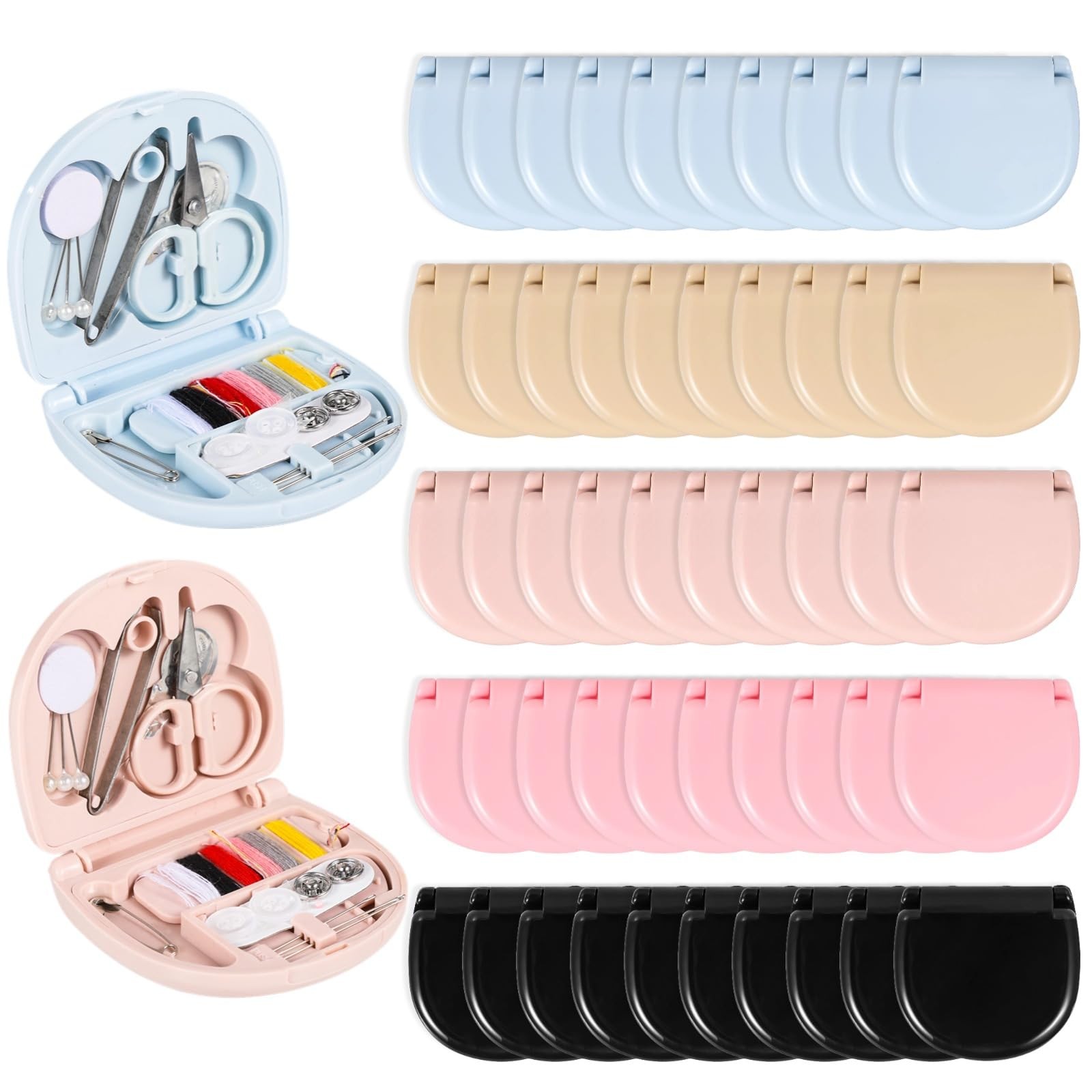 50 PCS Mini Travel Sewing Kits - Basic Portable Emergency Sewing Repair Kit, ...