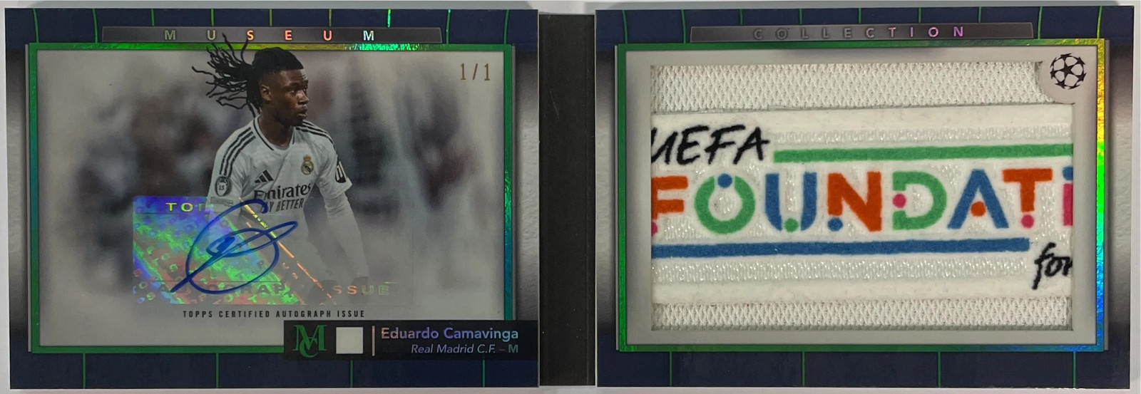 Eduardo Camavinga 1/1 Patch Worn Autograph Booklet Topps Museum 2024/25