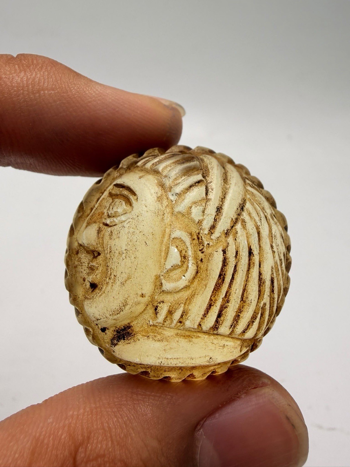 Roman Old Rock Stone Human Head Bead Alexander Classical Portrait Pendant Roman Old Rock Stone Human Head Bead Alexander Classical Portrait Pendant