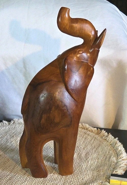 Vintage, Hand Carved Wood Elephant Sculpture 13 Vintage, Hand Carved Wood Elephant Sculpture 13