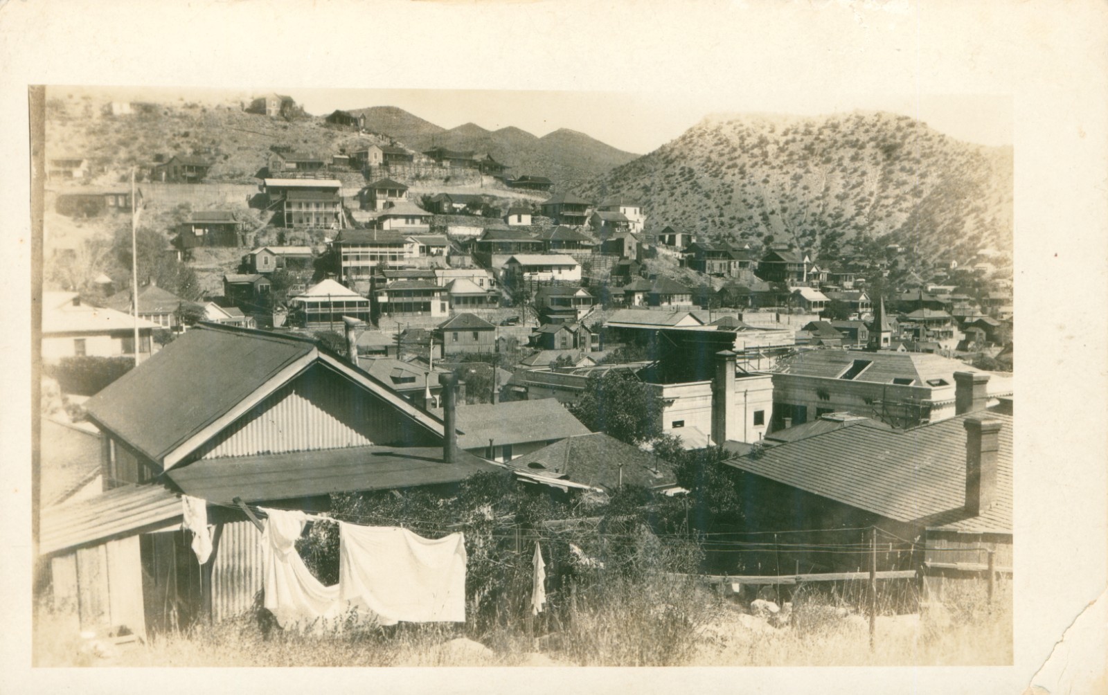 Bisbee, AZ Arizona RPPC Postcard, Hillside Houses Mining Town from High School Bisbee, AZ Arizona RPPC Postcard, Hillside Houses Mining Town from High School