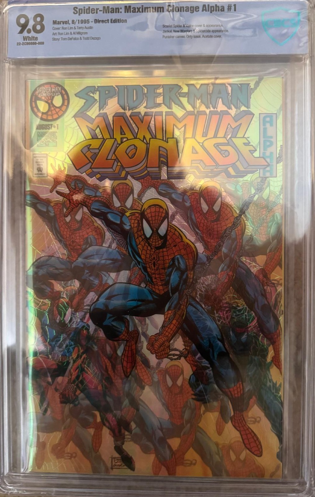Spider-Man: Maximum Clonage Alpha #1 CBCS 9.8 Marvel 8/1995 - Direct Edition