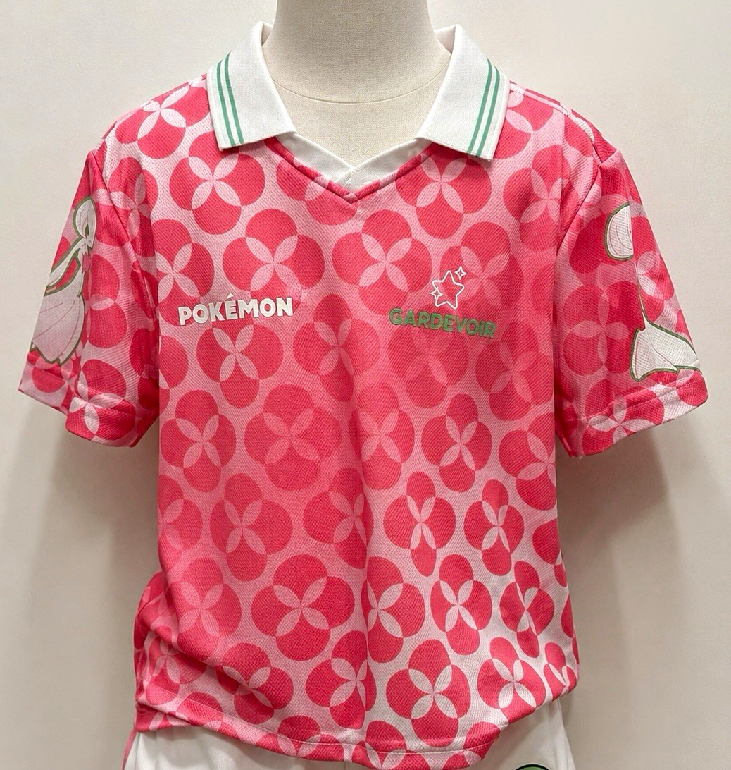Pokémon Gardevoir Pink/White/Green Polyester Polo Shirt Size S MPN PMPO008WMAS