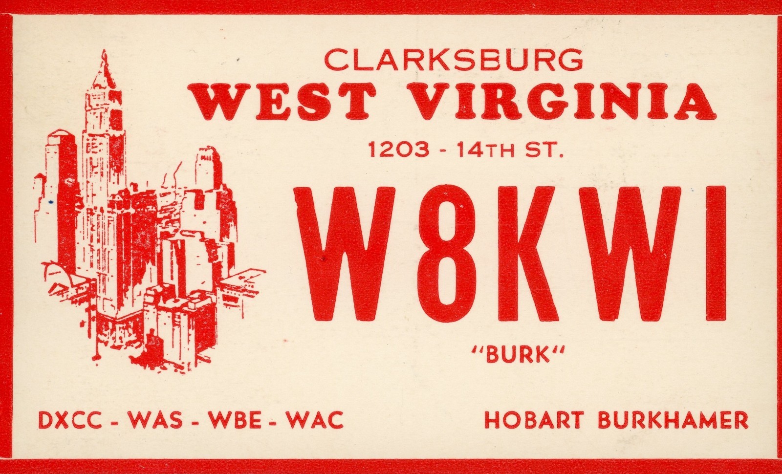 Vintage Amateur Radio QSL Postcard, 1948, W8KWI, Clarksburg, WV, Scott #804 Vintage Amateur Radio QSL Postcard, 1948, W8KWI, Clarksburg, WV, Scott #804