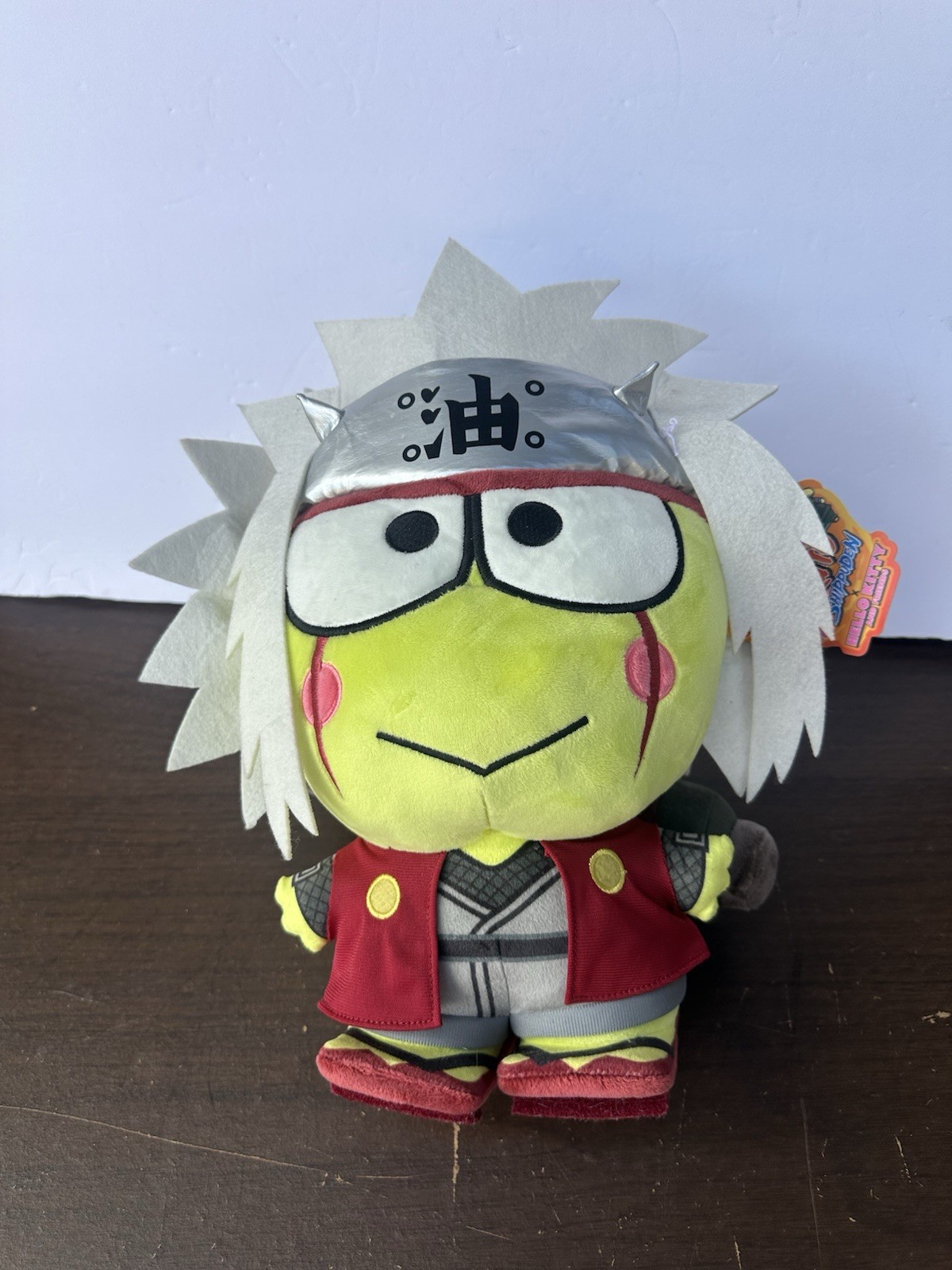 RARE Sanrio Naruto x Hello Kitty & Friends Keroppi as Jiraiya 13 inch Plush