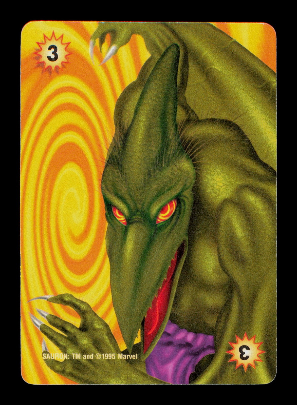 Sauron Marvel Over Power 1995 Trading Card TCG CCG Sauron Marvel Over Power 1995 Trading Card TCG CCG