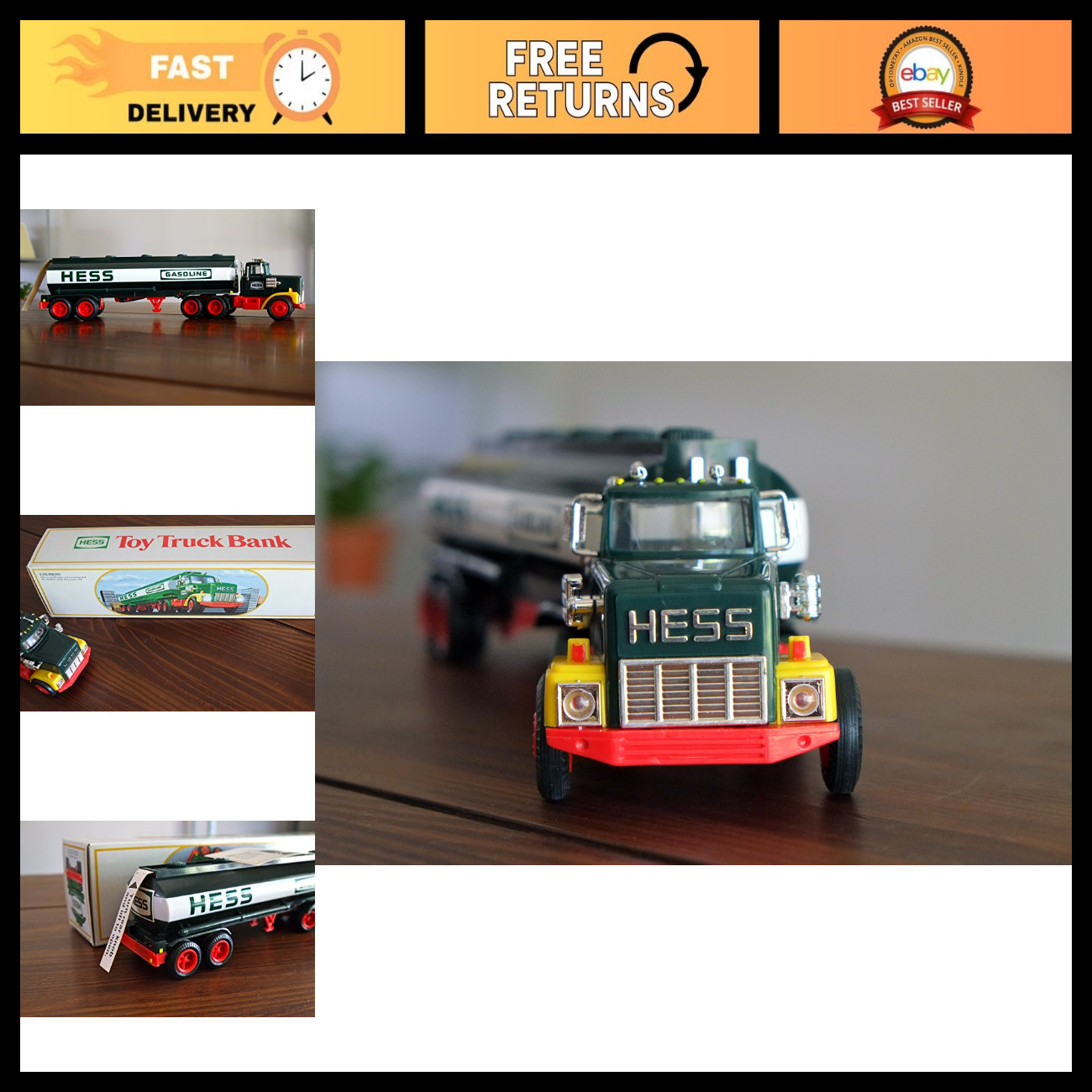 Vintage 1984 Oil Tanker Truck Bank - Collectible Coin Bank, Great Gift Idea Vintage 1984 Oil Tanker Truck Bank - Collectible Coin Bank, Great Gift Idea