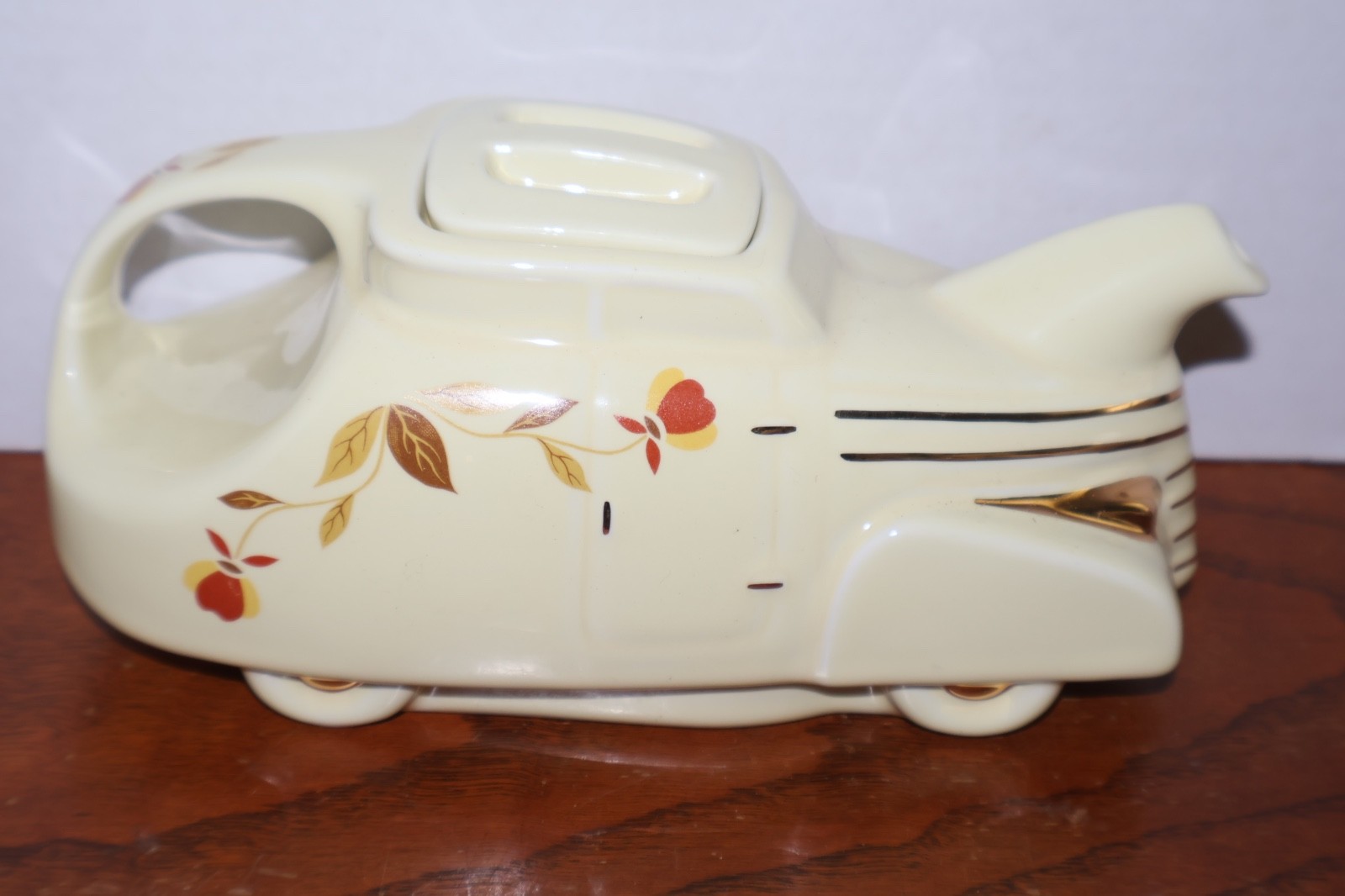 RARE  Hall Autumn Leaf Limited Edition Car Teapot 60th Anniversary