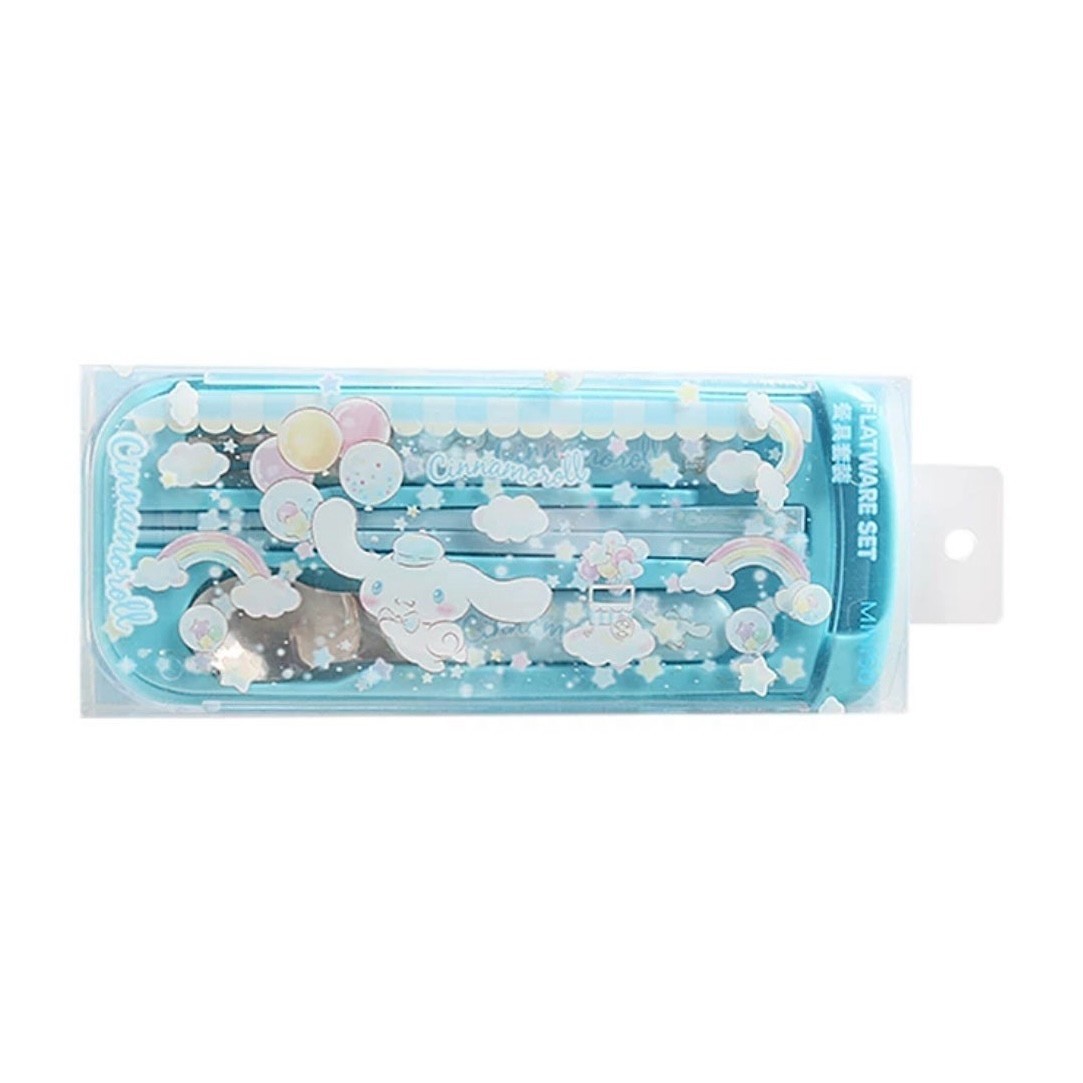 Miniso x Kuromi Cinnamoroll Pompompurin Flatware Set Fork Chopsticks Kawaii Gift Miniso x Kuromi Cinnamoroll Pompompurin Flatware Set Fork Chopsticks Kawaii Gift