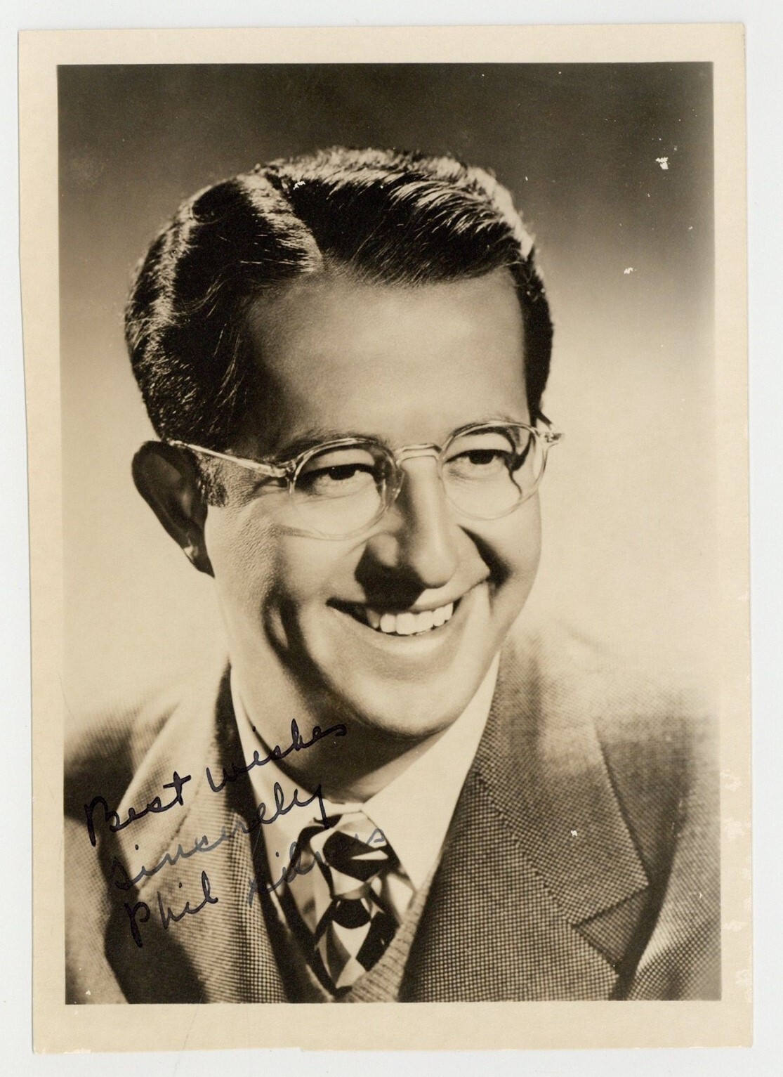 Phil Silvers 1941 Hand Signed 5x7 Sgt Bilko Beverly Hillbillies Young Portrait