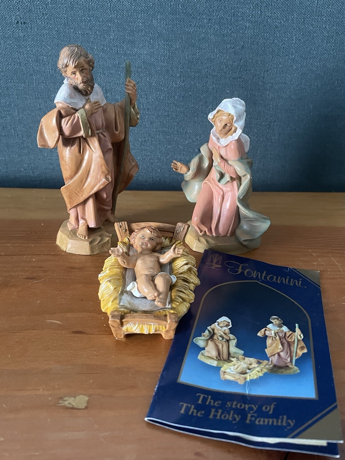 Vintage Fontanini 5” Nativity Mary Joseph & Jesus 1991 ITALY