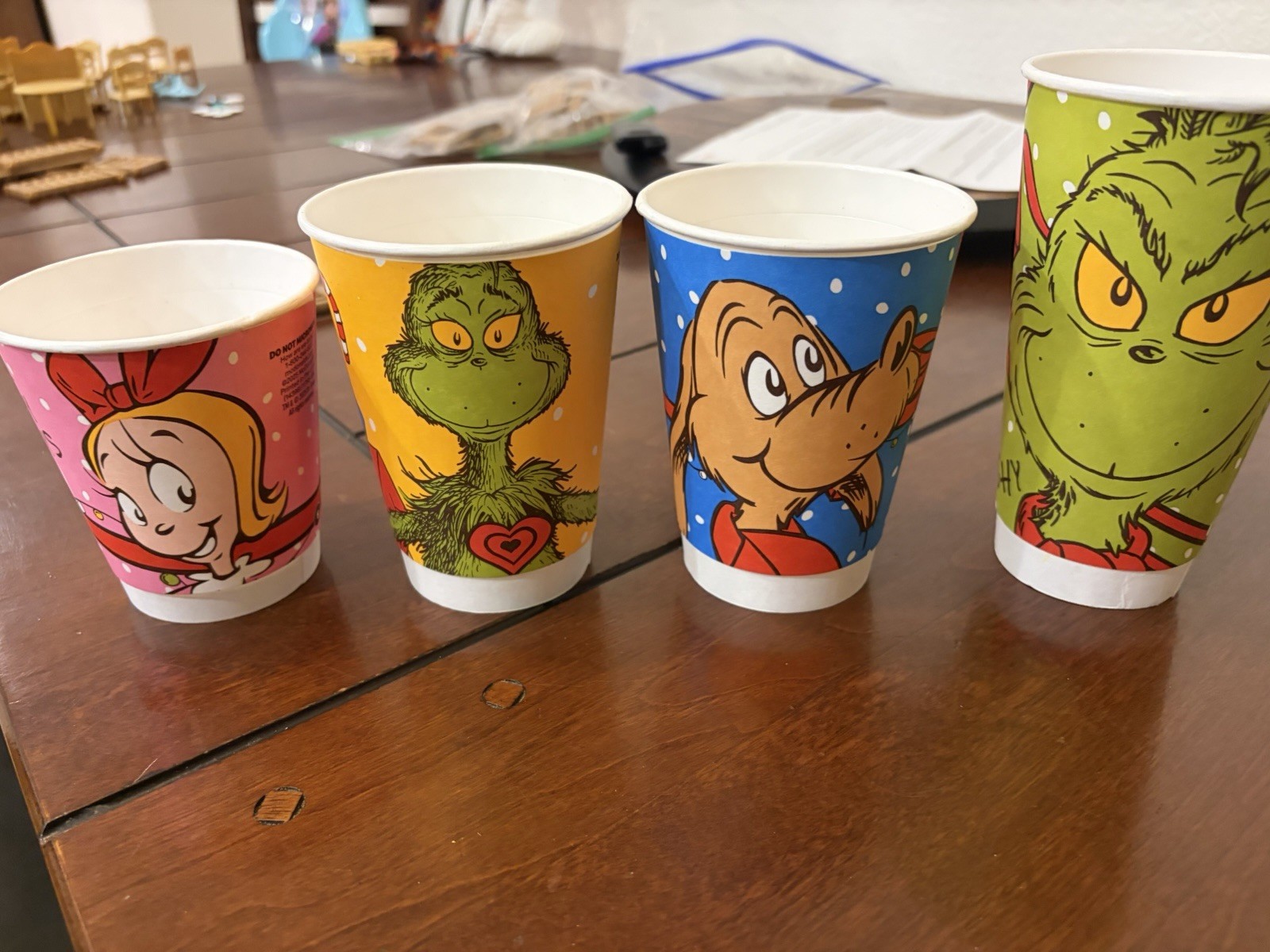 McDonald\'s 2025 Grinch Coffee Cups LOT OF 4