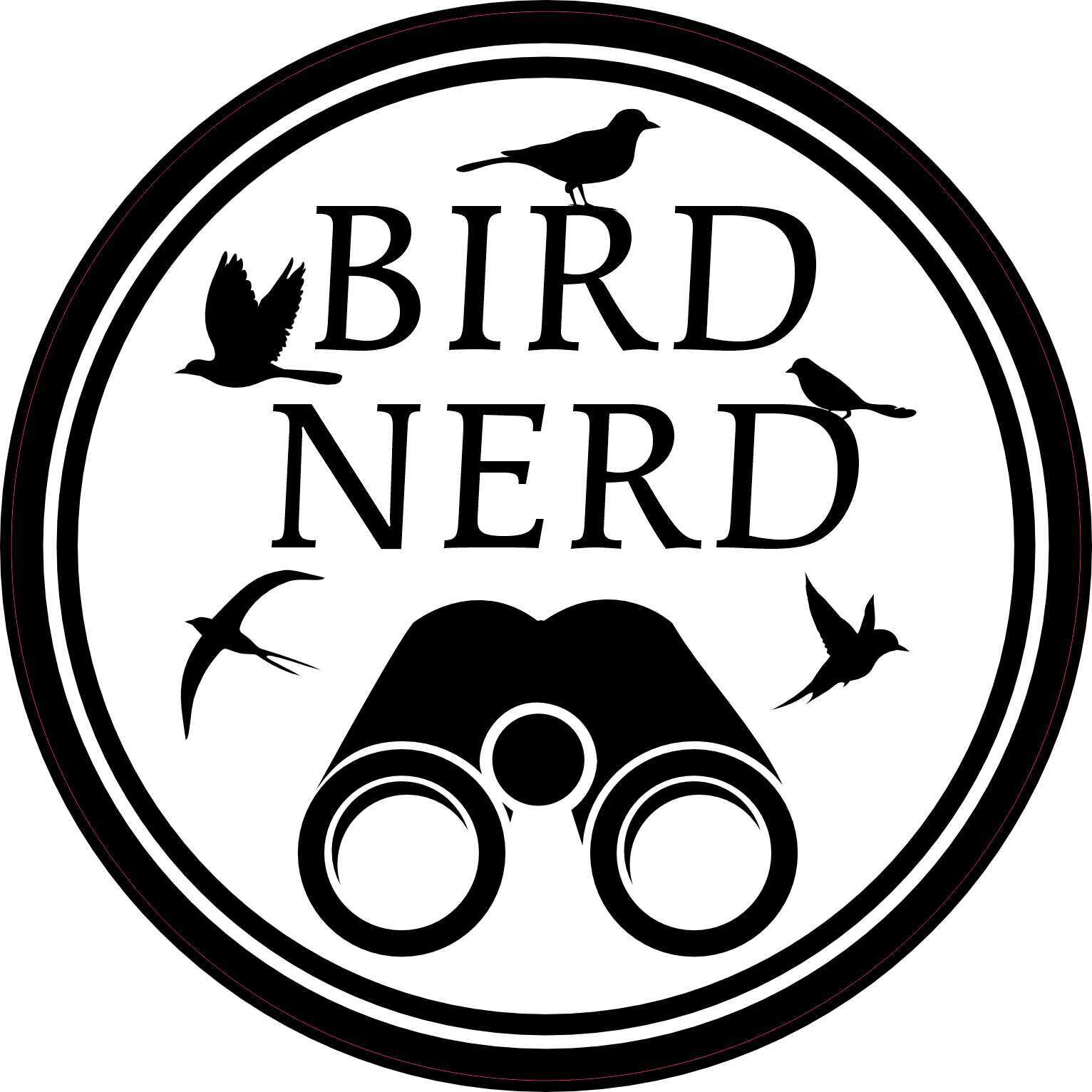 Bird Nerd Circle Sticker Car Truck Vehicle Bumper Decal