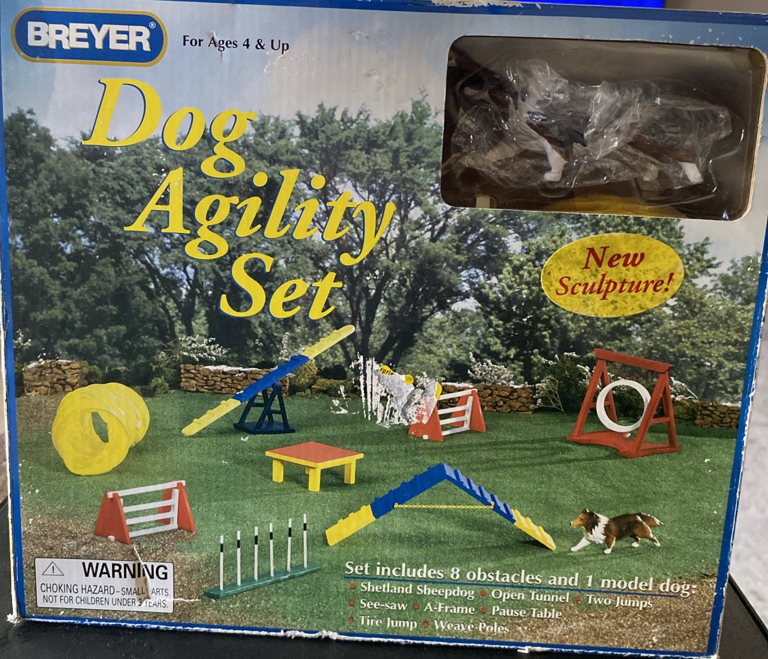 Breyer Horse Dog Agility Set #1504 Used 8 Obstacles SHELTIE dog Show Competition Breyer Horse Dog Agility Set #1504 Used 8 Obstacles SHELTIE dog Show Competition