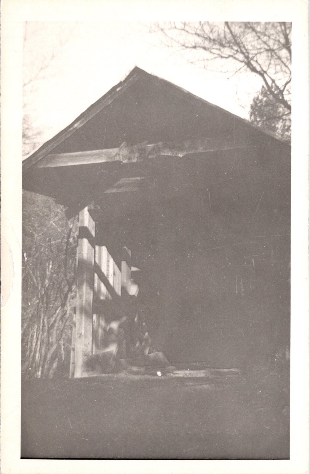 Vtg Bunker Hill Covered Bridge RPPC Postcard Catawba River Claremont NC 1920s