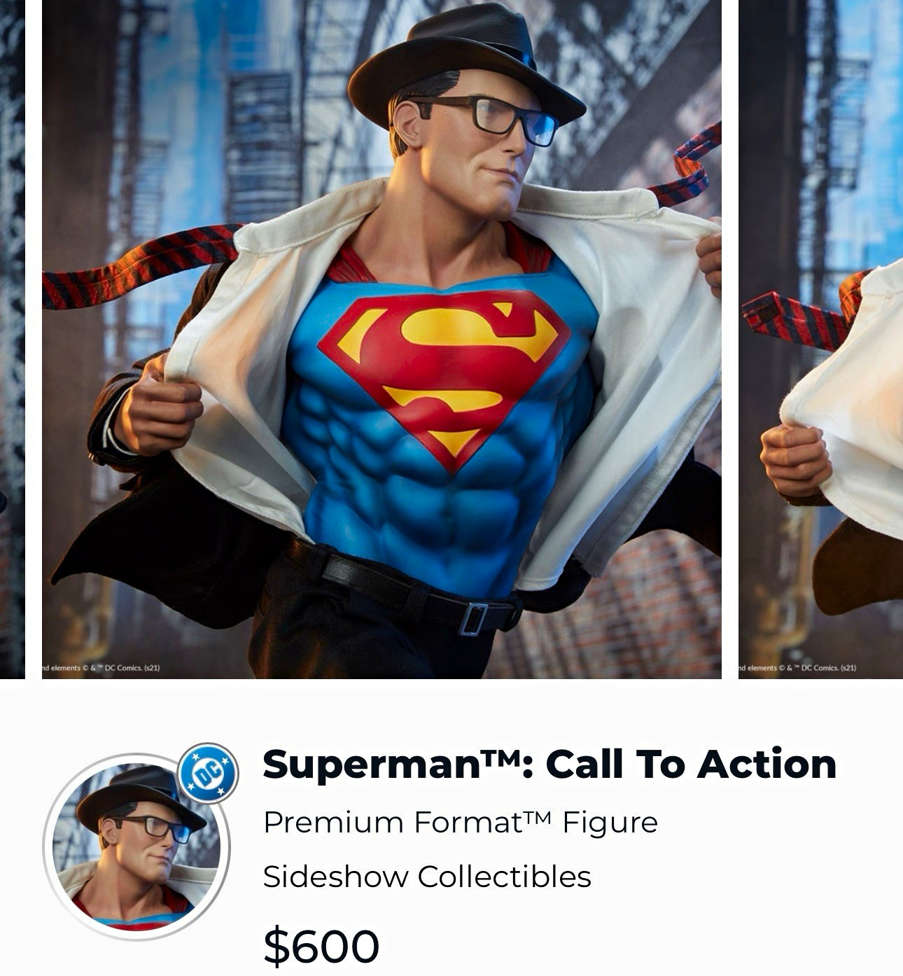Sideshow Collectibles Superman Call To Action Premium Format
