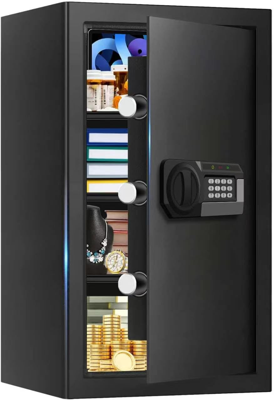 5.2 Cuft Large Home Safes Water and Fireproof, Digital Safes for Home Use Fire a 5.2 Cuft Large Home Safes Water and Fireproof, Digital Safes for Home Use Fire a