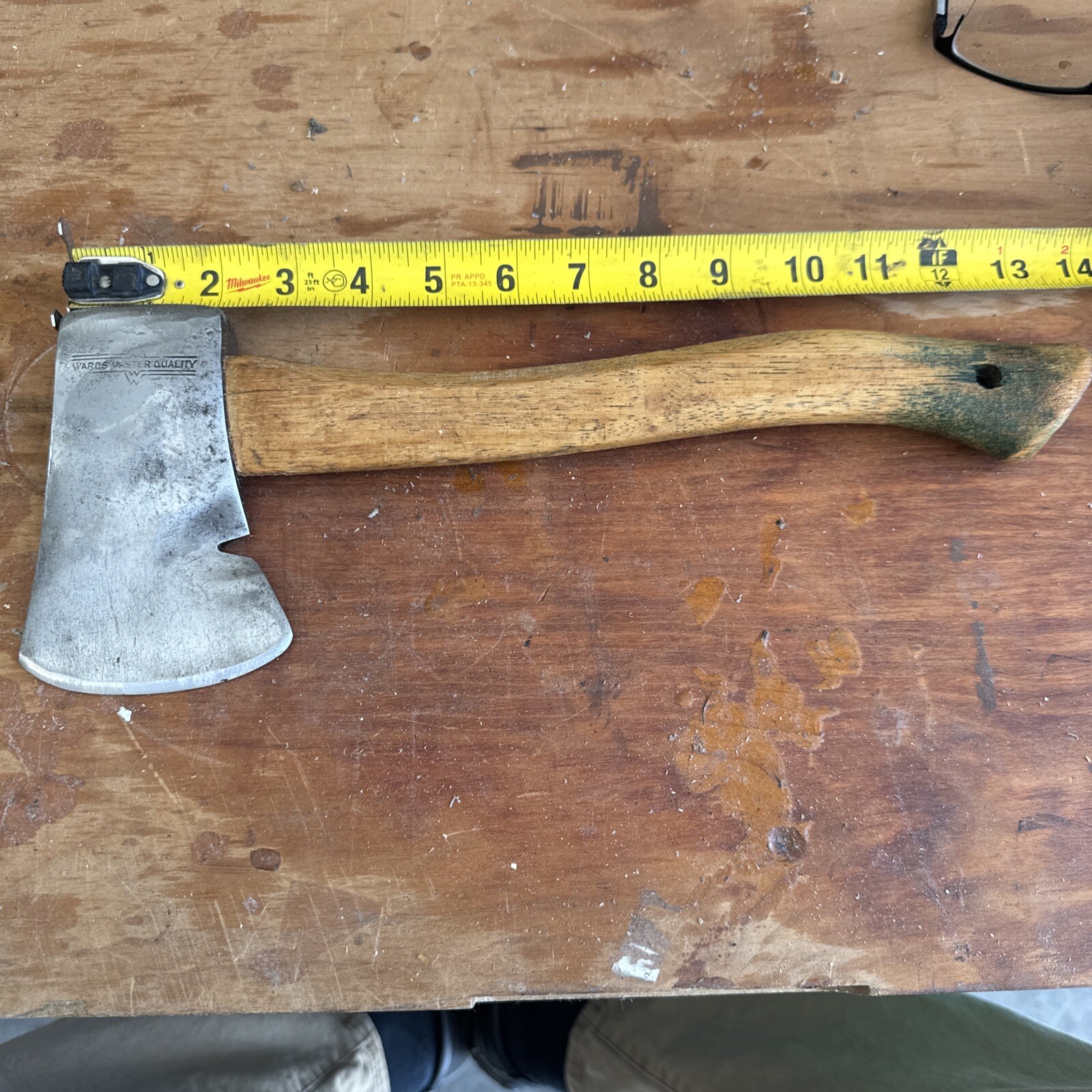Vintage Boy scout WARDS MASTER QUALITY Single Bit Axe Original Handle “plumb” Vintage Boy scout WARDS MASTER QUALITY Single Bit Axe Original Handle “plumb”
