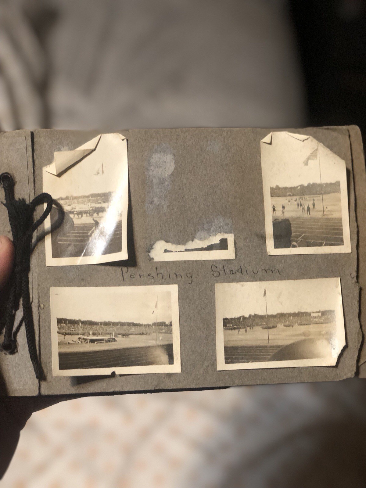 Vintage photo Album with photos form WW1, Pershing Stadium ect… around 1917-1919