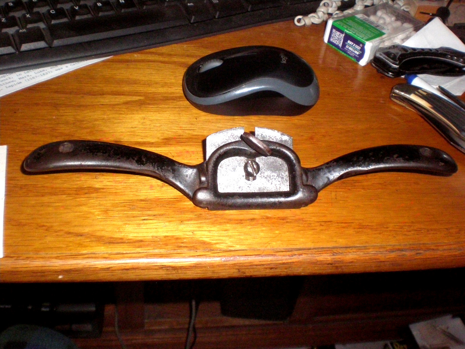 ANTIQUE VINTAGE STANLEY NO. ? SPOKESHAVE DRAW SHAVE ESTATE UNTOUCHED   * VGC *