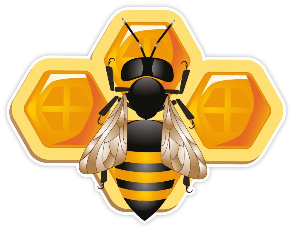 Bee and honey sticker decal 5